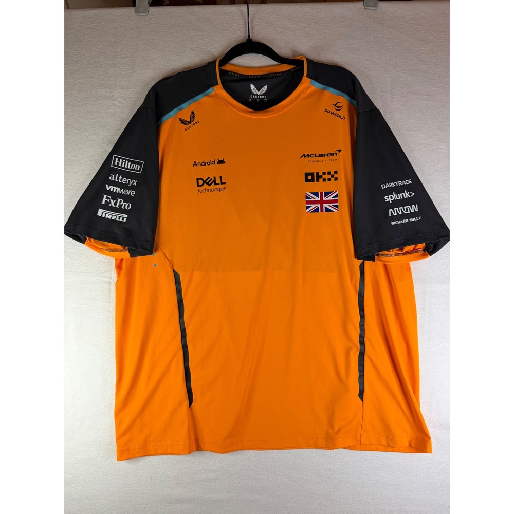 Castore McLaren F1 Lando Norris 4 Team T-Shirt Orange Anthracite Mens 4XL